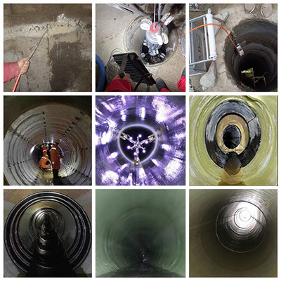 河南直辖管网清淤检测不锈钢双胀环法修复工程施工